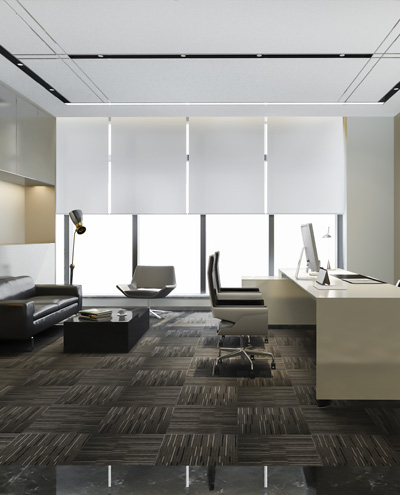 white-roller-blinds-in-office-room